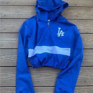 Los Angeles Dodgers cropped windbreaker small